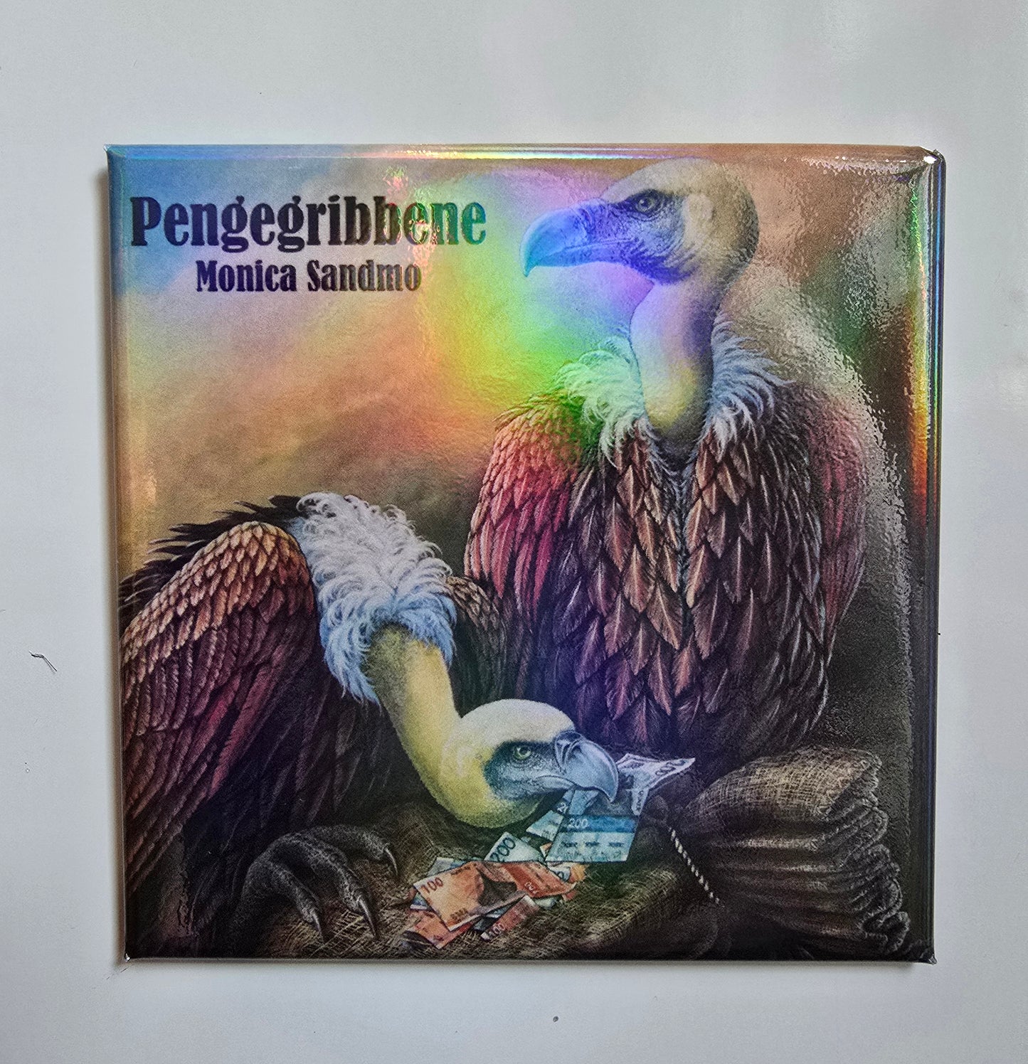 Kjøleskapsmagnet Pengegribber Firkantet - 8x8cm