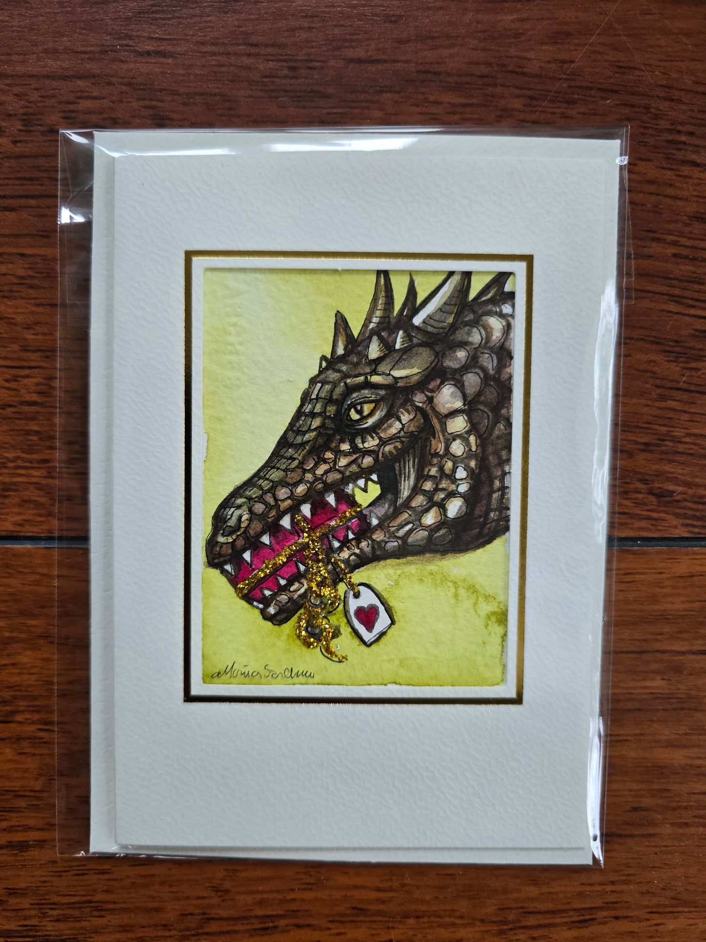 Håndmalt Akvarellkort - Gavedrage - Unikt kort