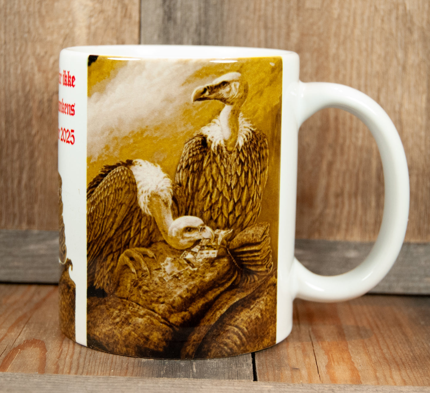 Kunstkopp Creepy Pengegribber - Hvit Kopp 325ml