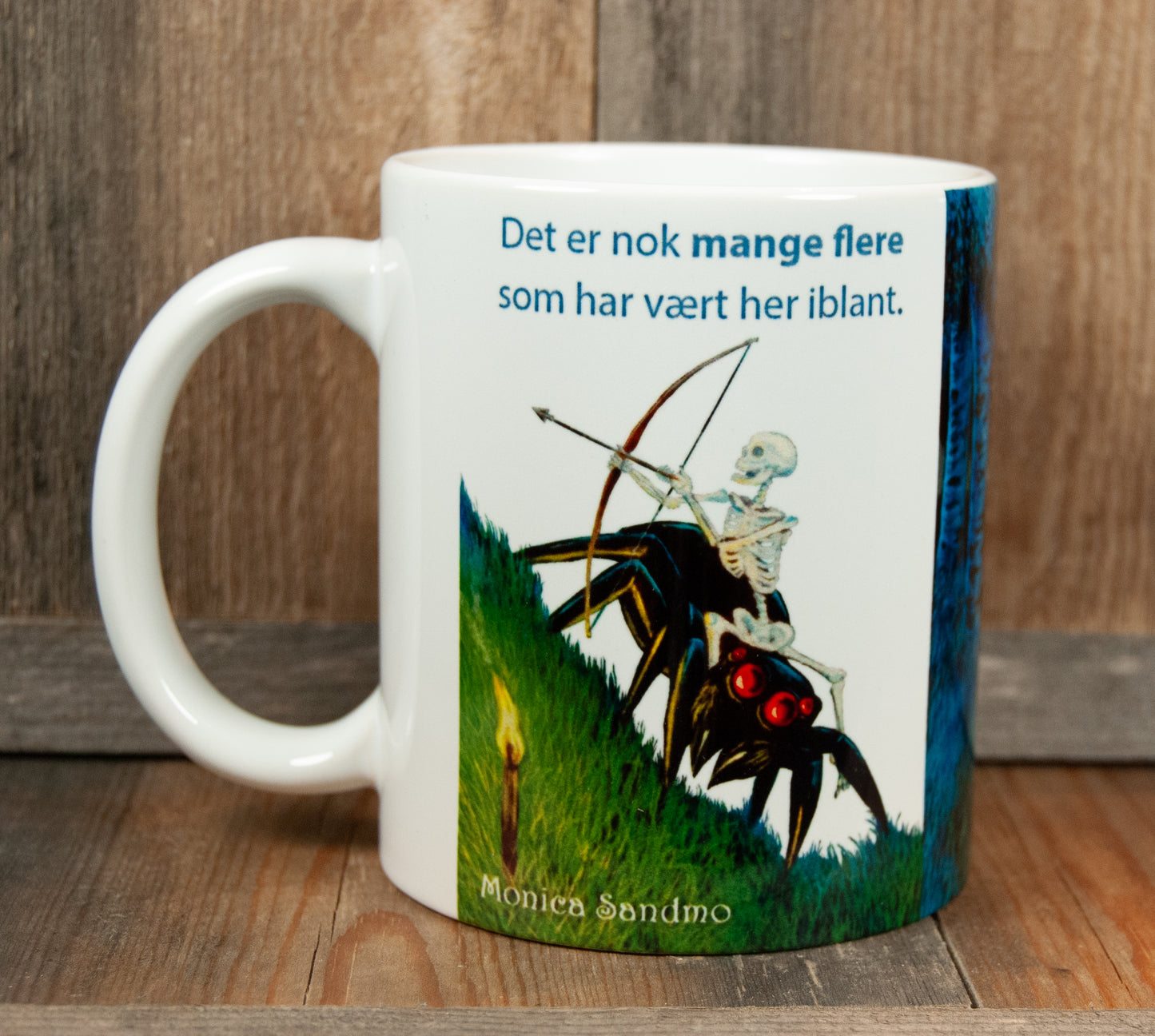 Kunstkopp -Med Edderkopprytter (325 ml, Hvit)