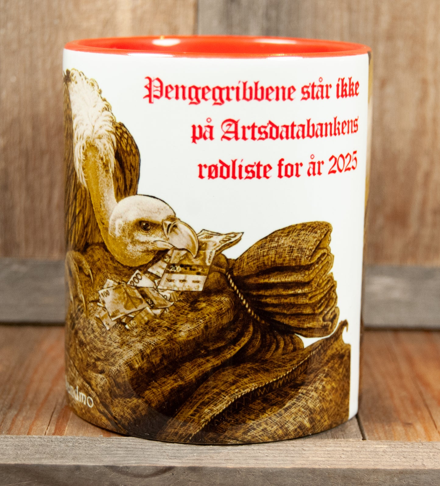 Kunstkopp Creepy Pengegribber - Rød innside 325ml