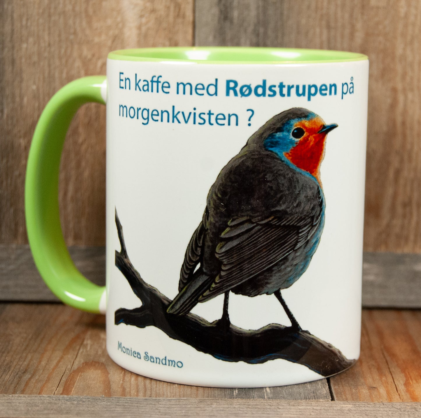 Kunstkopp Rødstrupen - Grønn innside 325ml