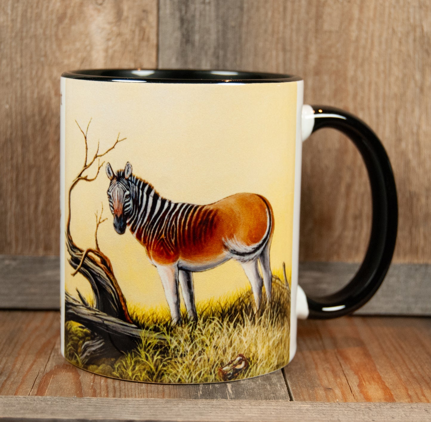 Kunstkopp Quagga - Svart hank og innside - kopp - 325ml