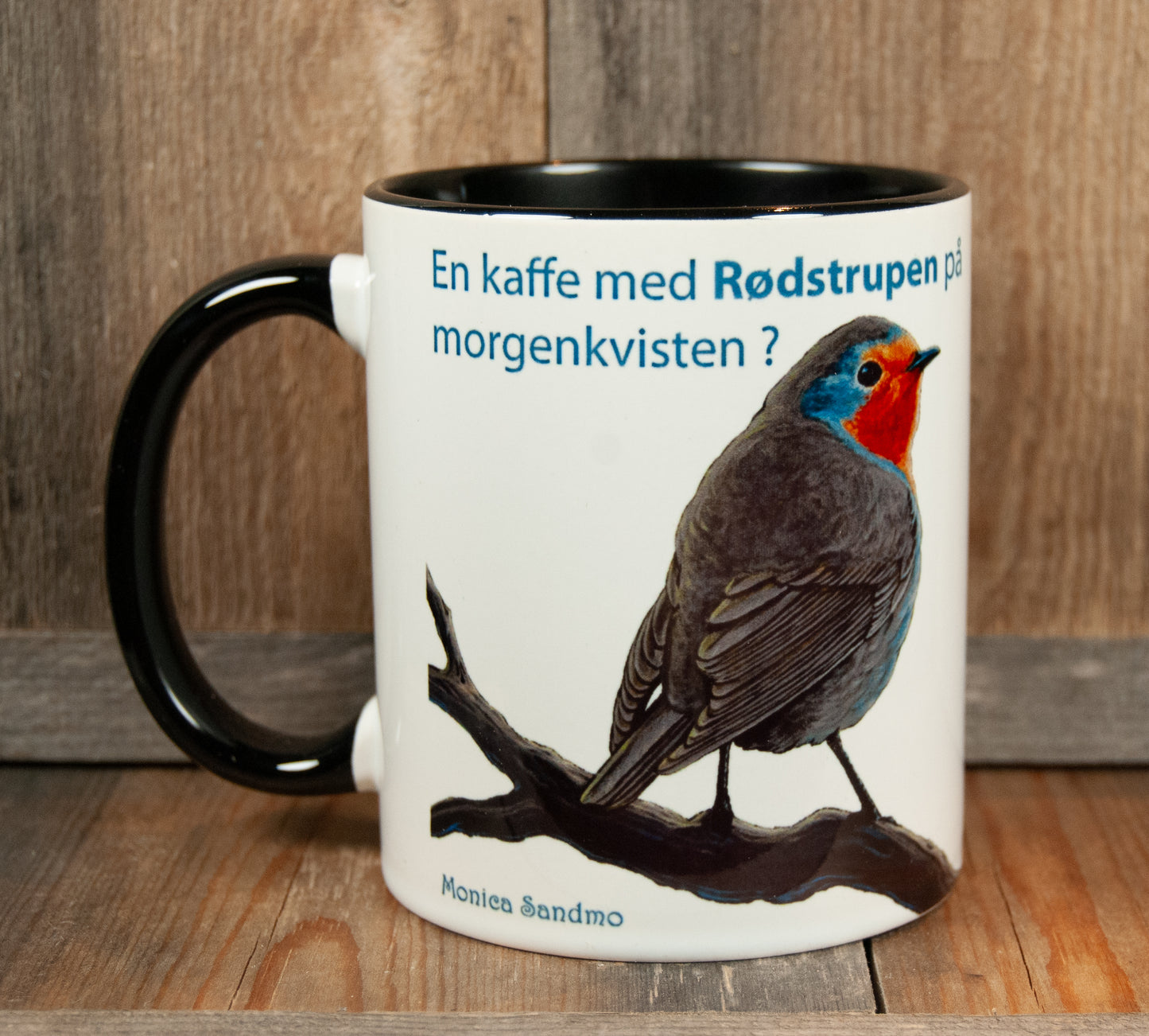 Kunstkopp Rødstrupen - Svart innside 325ml