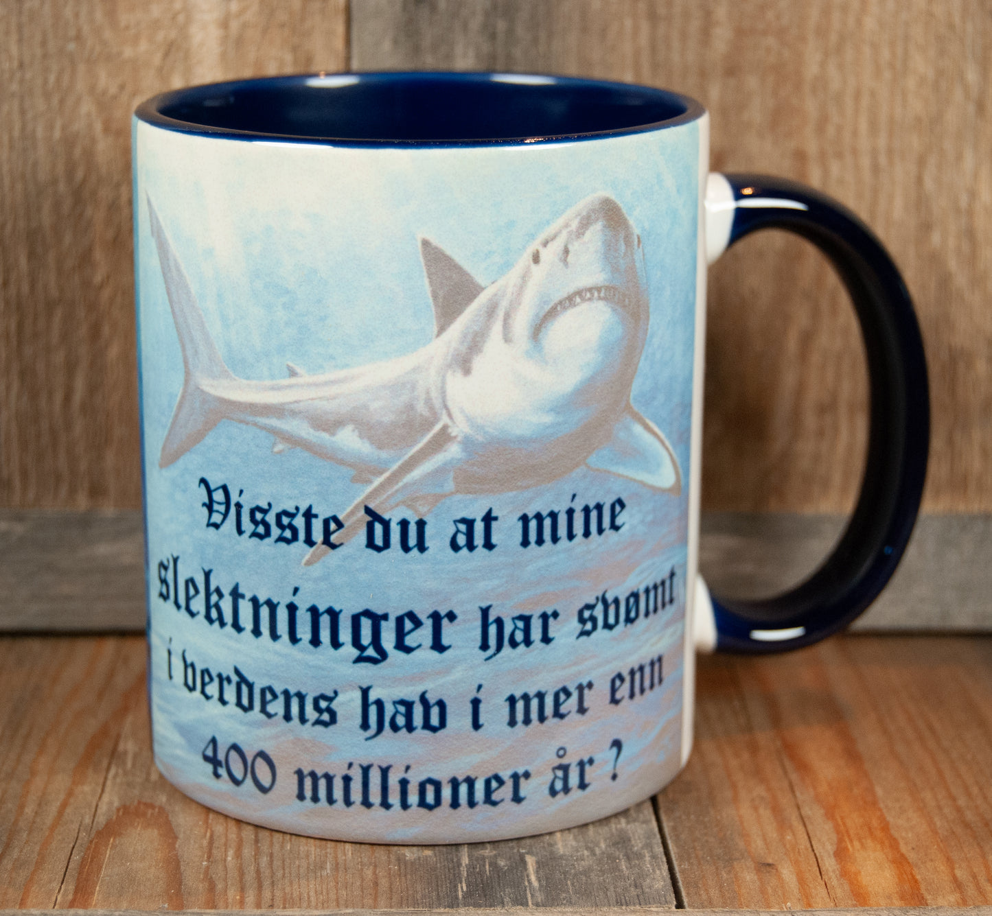 Kunstkopp - Hvithai (Blå)