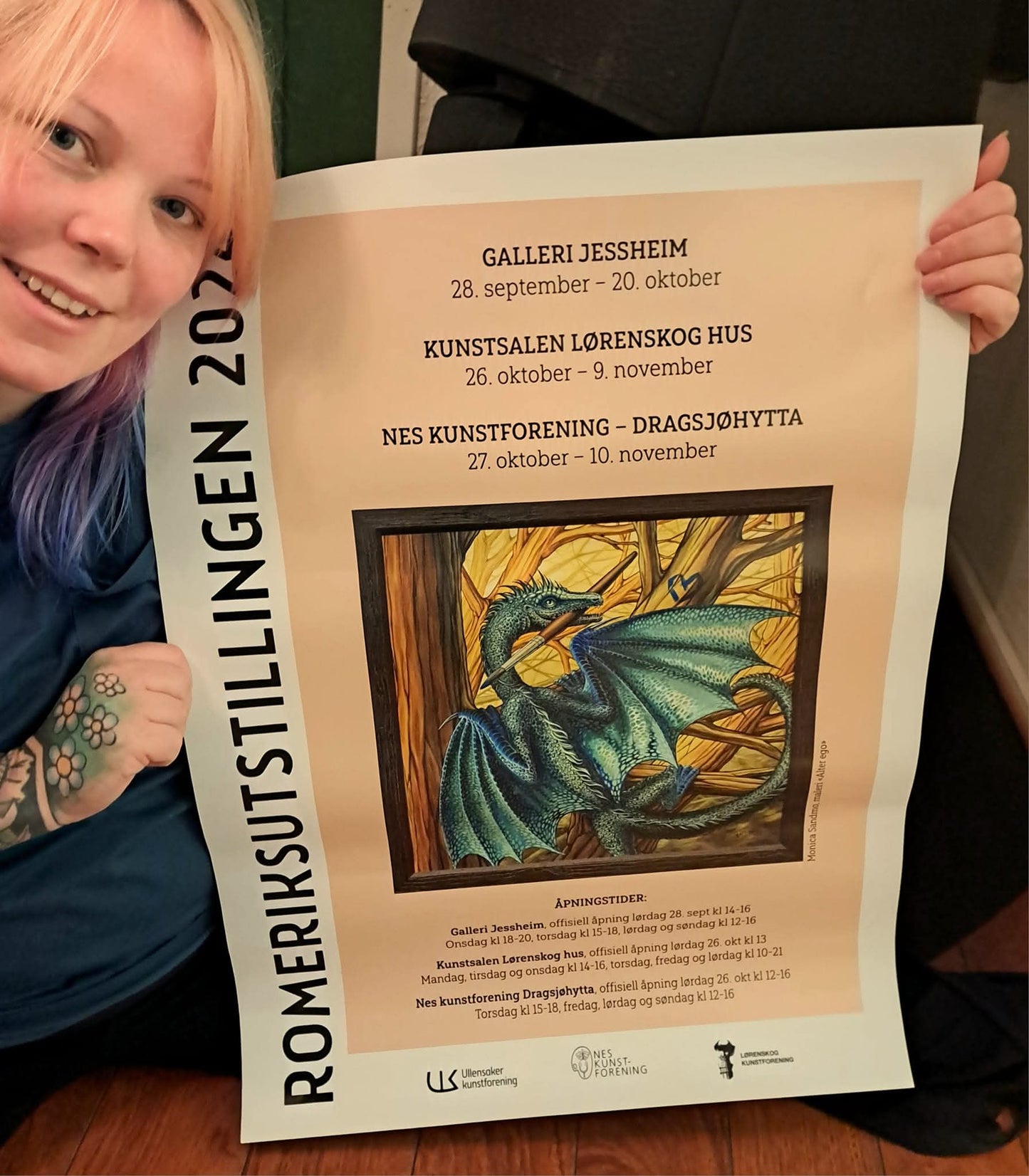 Kunstkort Alter Ego Svarthvit - Postkort 10,5x15cm