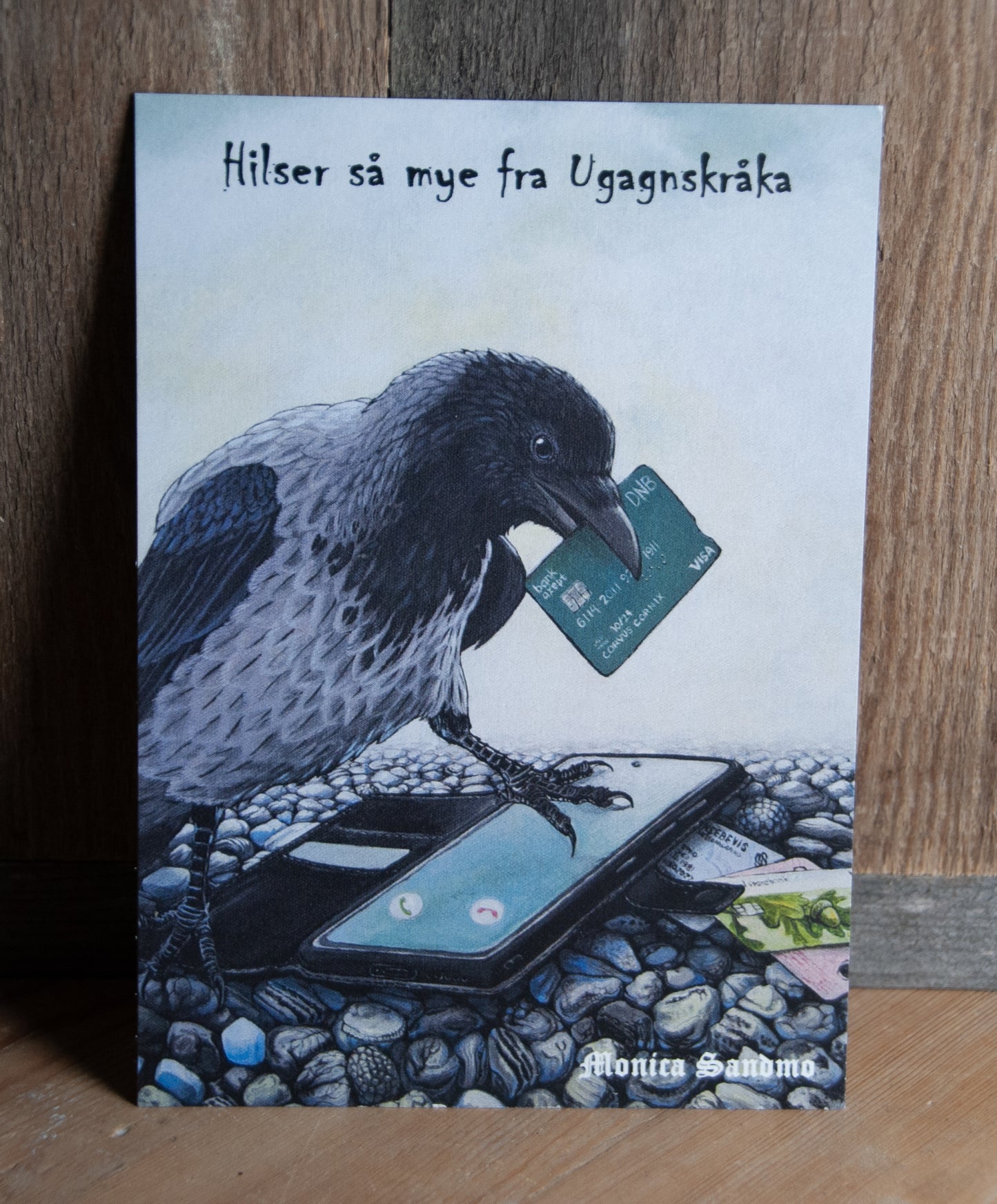 Kunstkort Ugagnskråka - Postkort 10,5x15cm