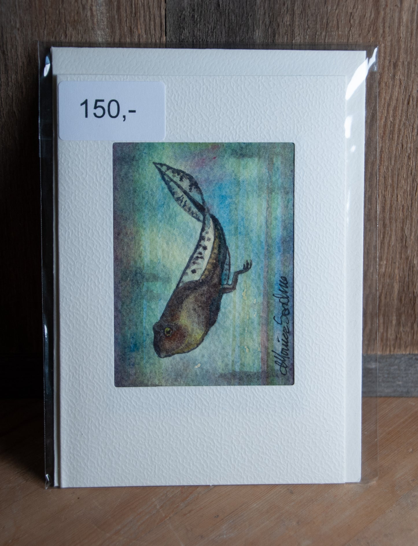 Håndmalt Akvarellkort Rumpetroll - Unikt Kort