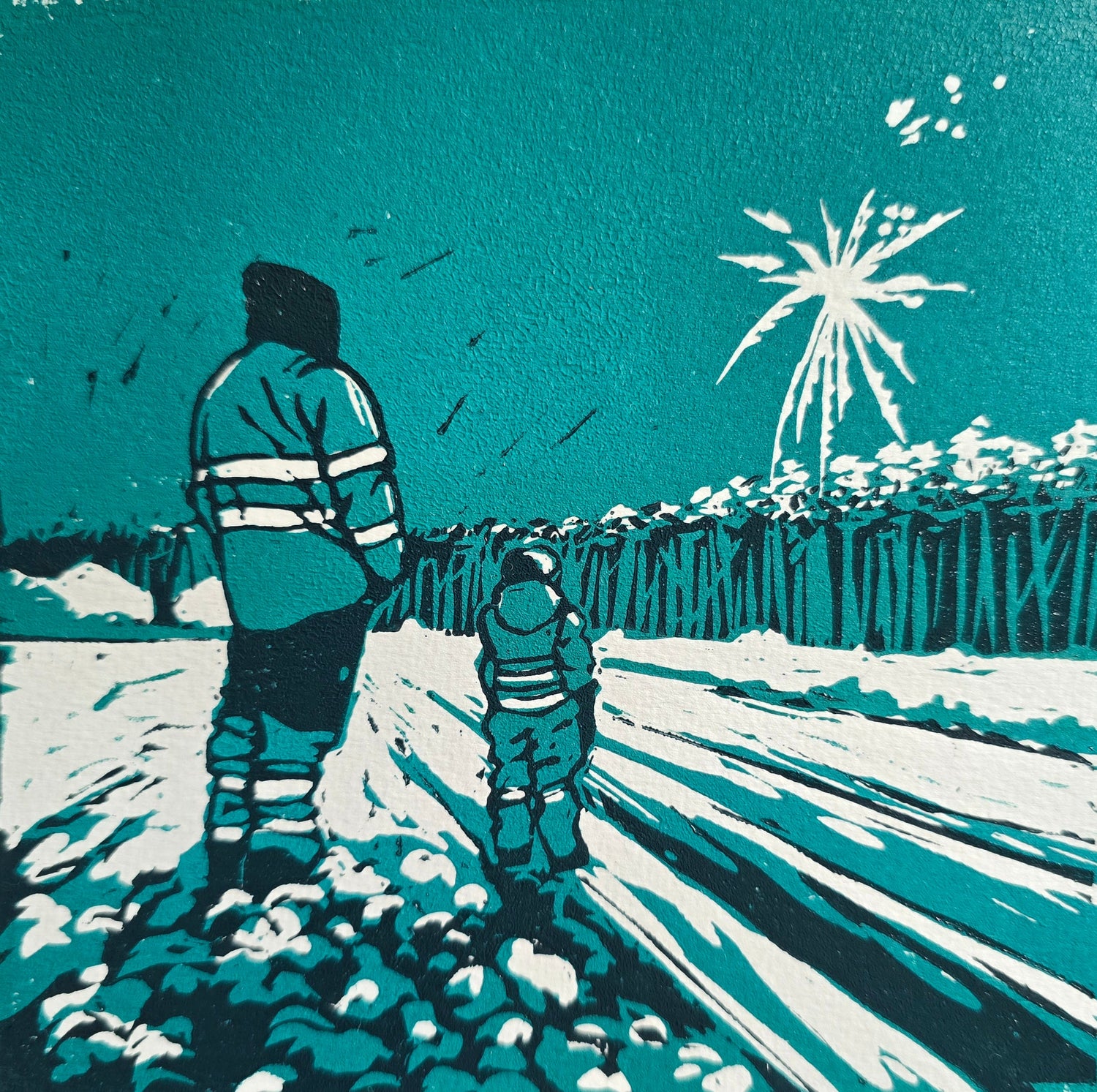 Originale Linosnitt - Håndtrykte Unike bilder