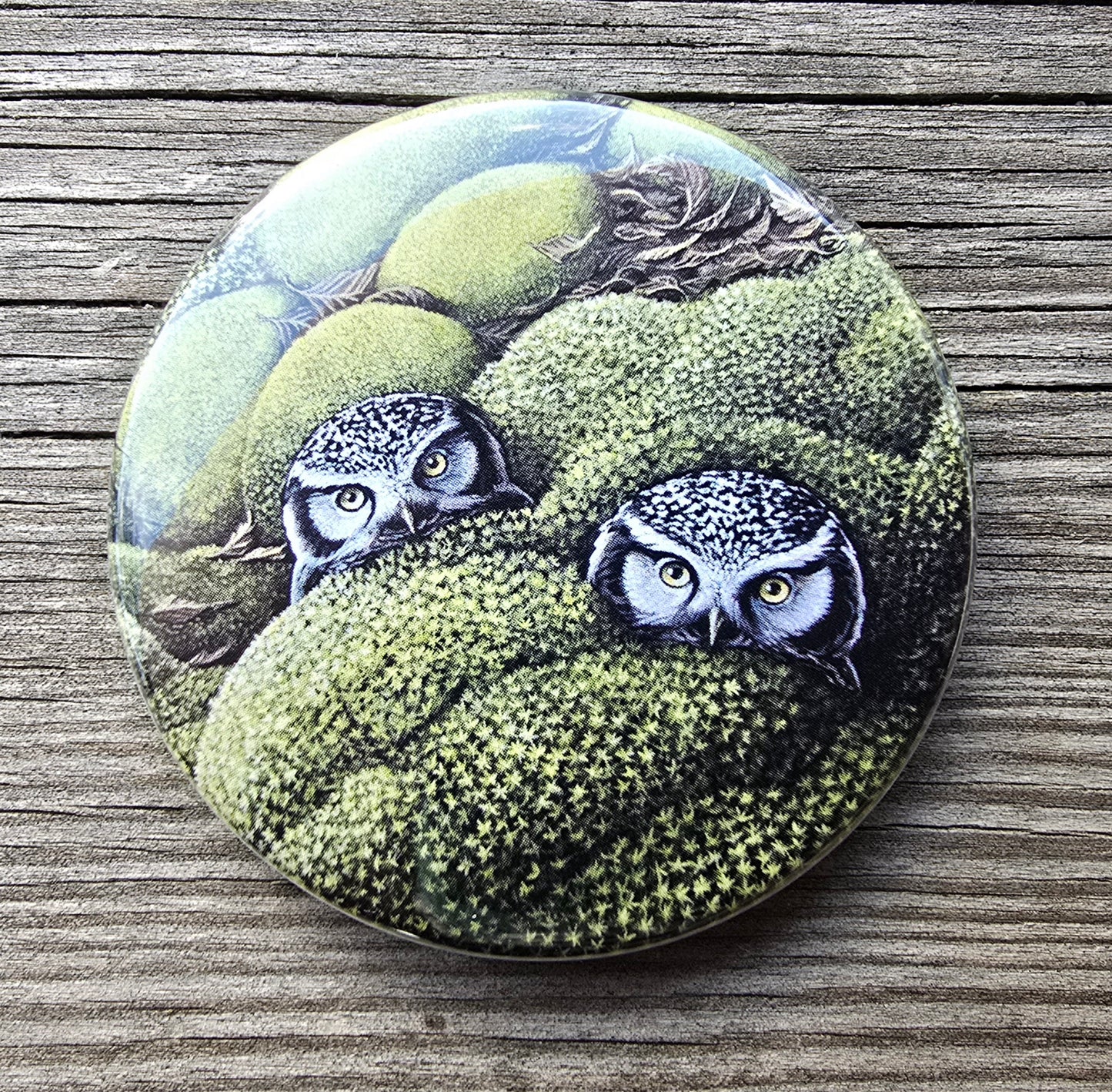 Kjøleskapsmagnet Ugler Rund - 5,8cm