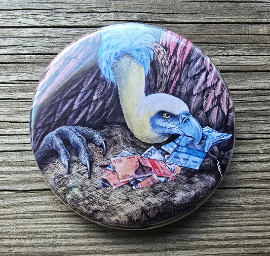 Kjøleskapsmagnet Pengegribb Rund - 5,8cm