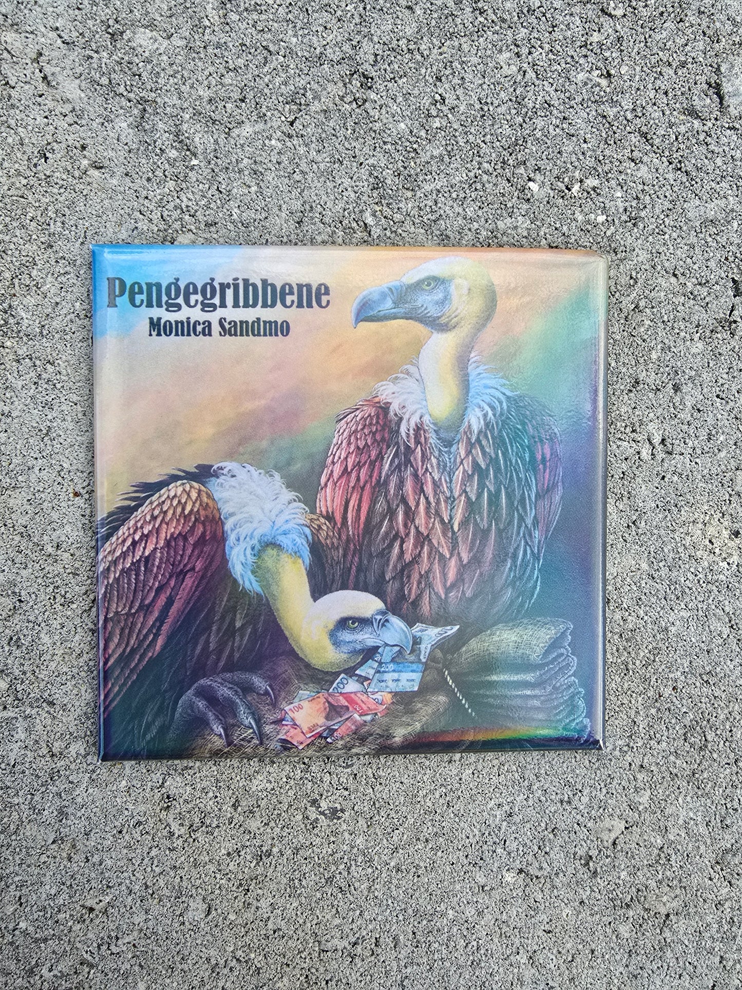 Kjøleskapsmagnet Pengegribber Firkantet - 8x8cm