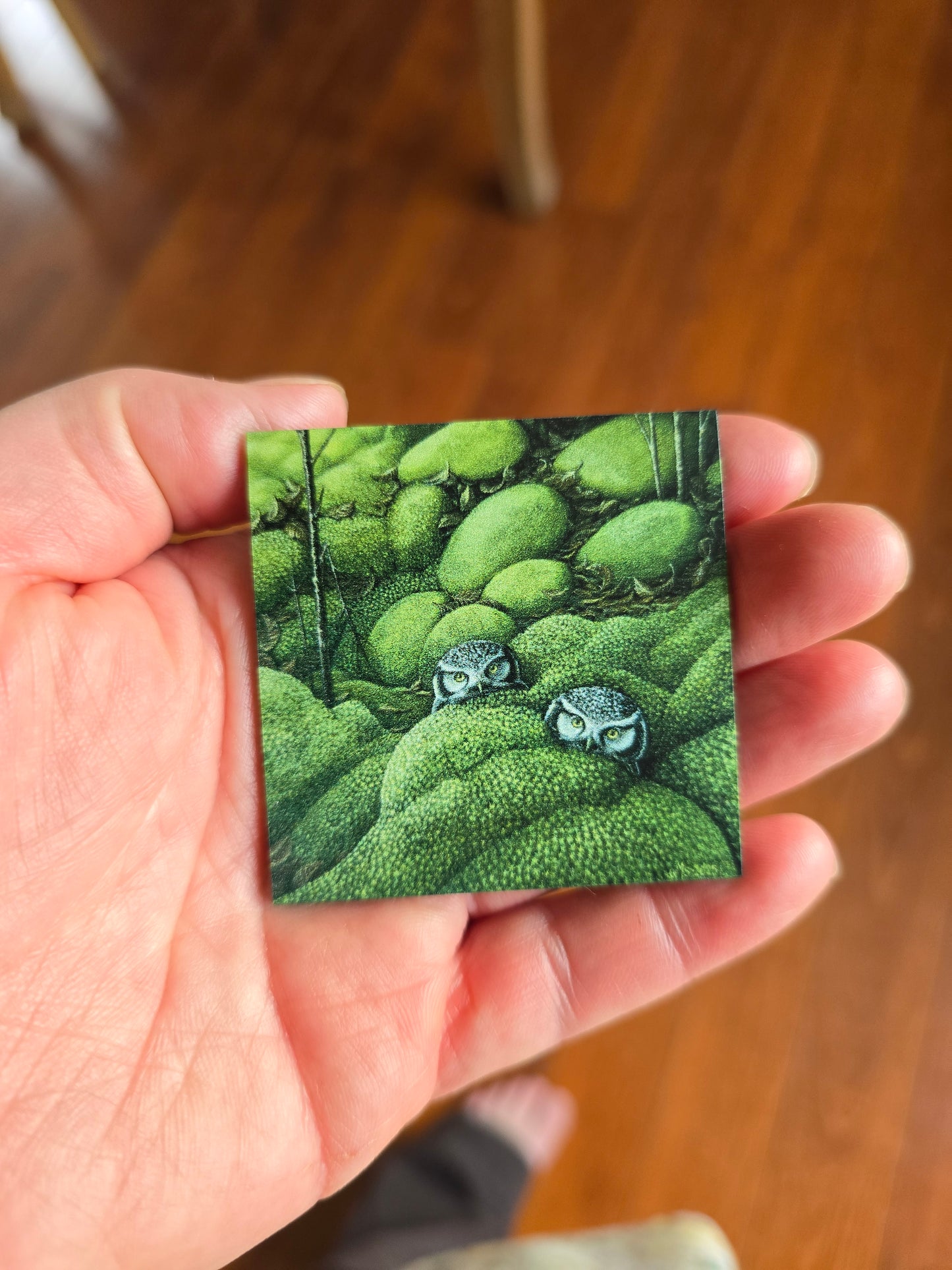 Kjøleskapsmagnet Ulver i Myra (Ugler i mosen) - 5,7x5,7cm