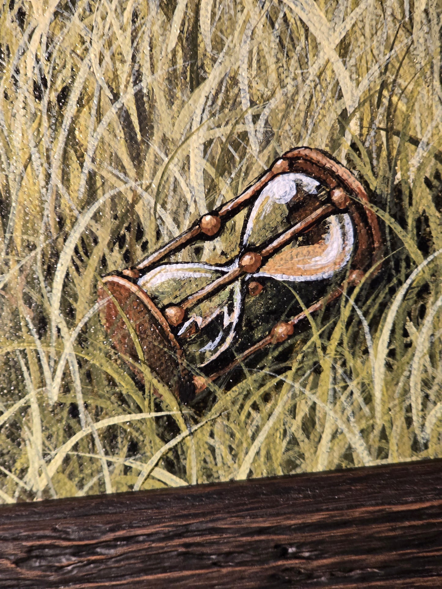 Originalt Akrylmaleri - Folk er Folk, (Quagga) Innrammet 55,5 cmx 55.5 cm