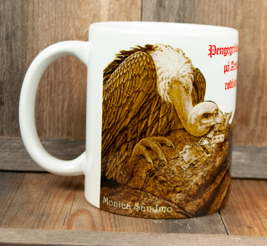 Kunstkopp Creepy Pengegribber - Hvit Kopp 325ml