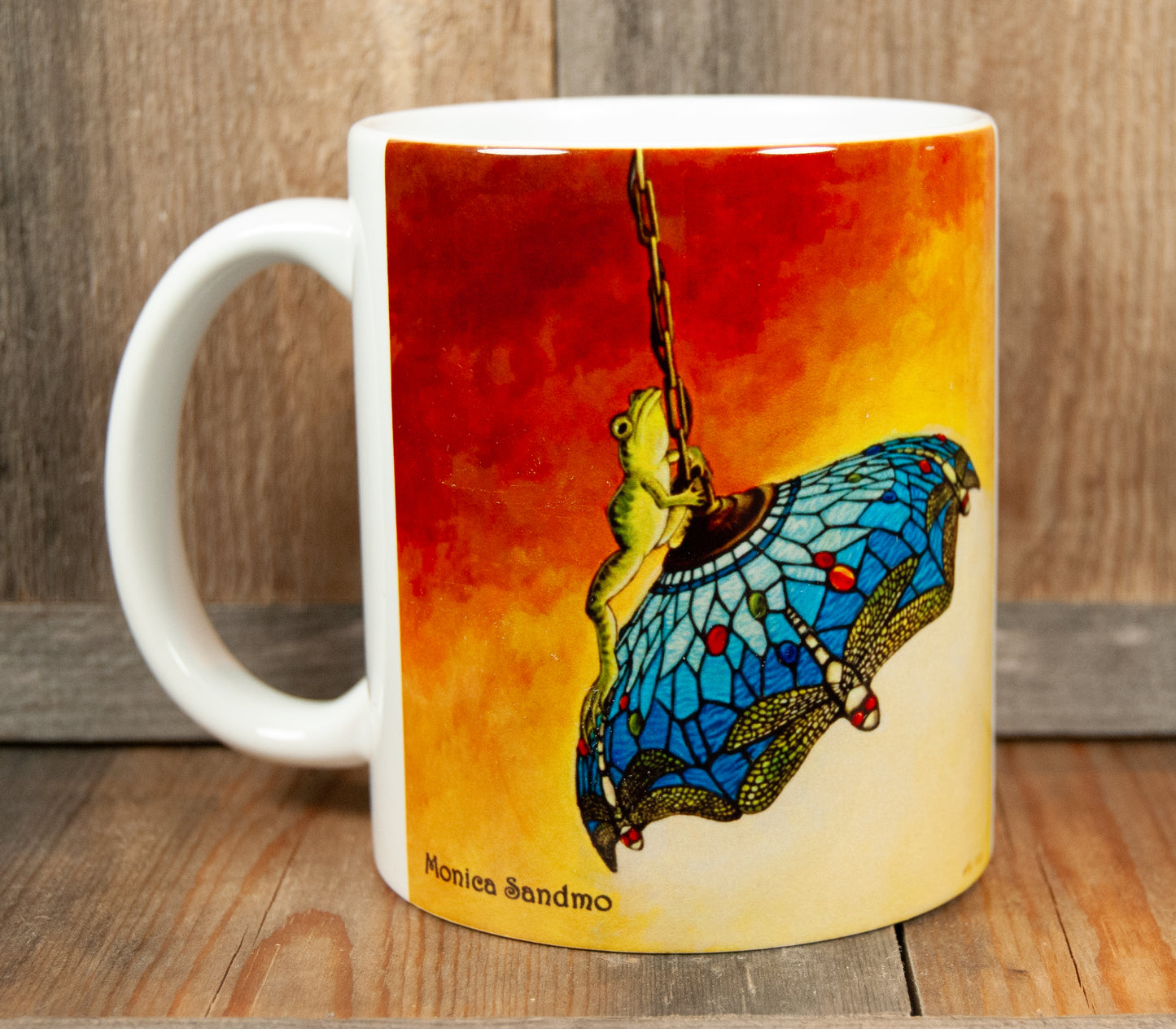 Kunstkopp Frosk i Taklampa - Hvit Kopp 325ml