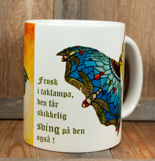 Kunstkopp Frosk i Taklampa - Hvit Kopp 325ml