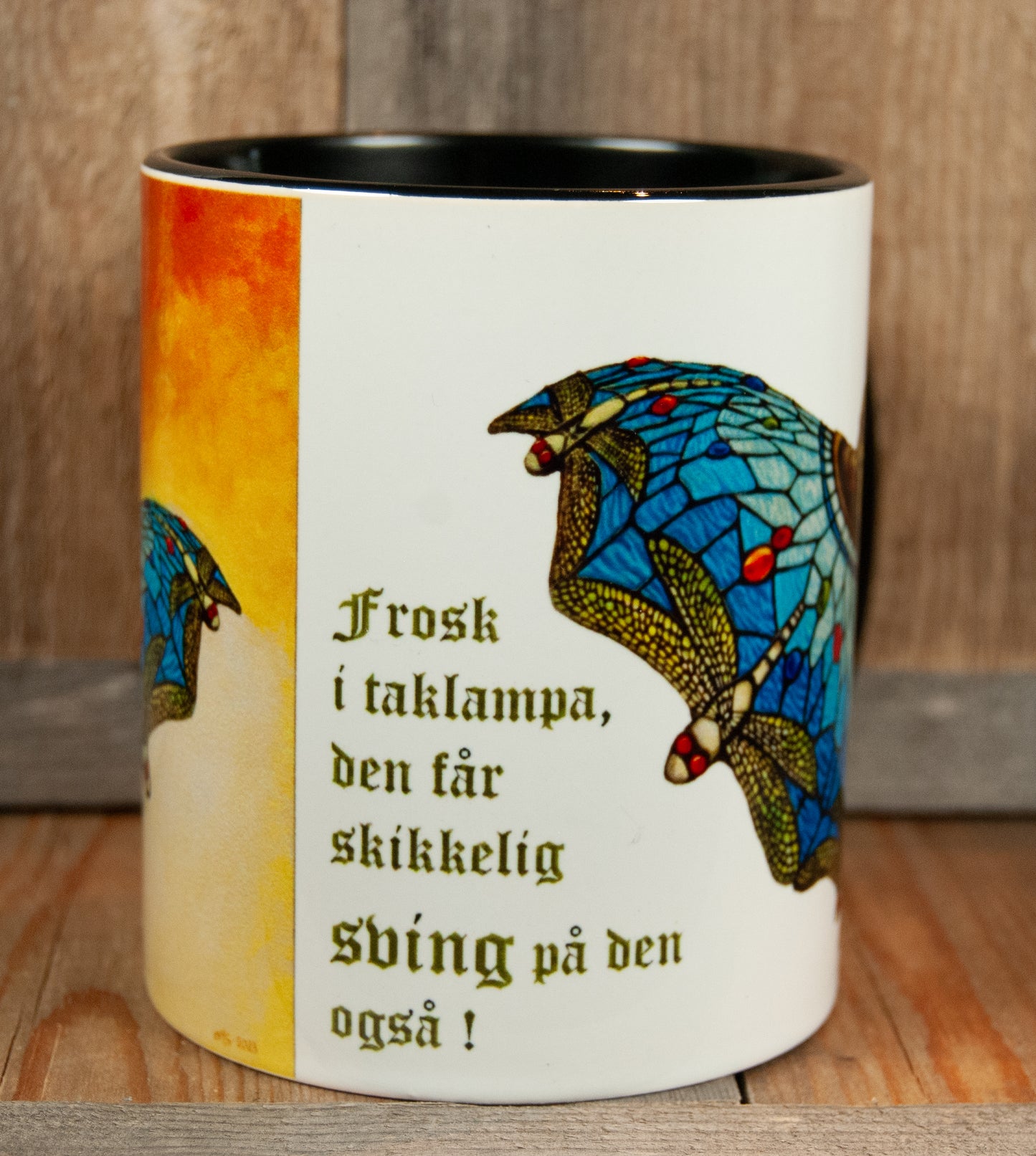 Kunstkopp Frosk i Taklampa - Svart innside 325ml