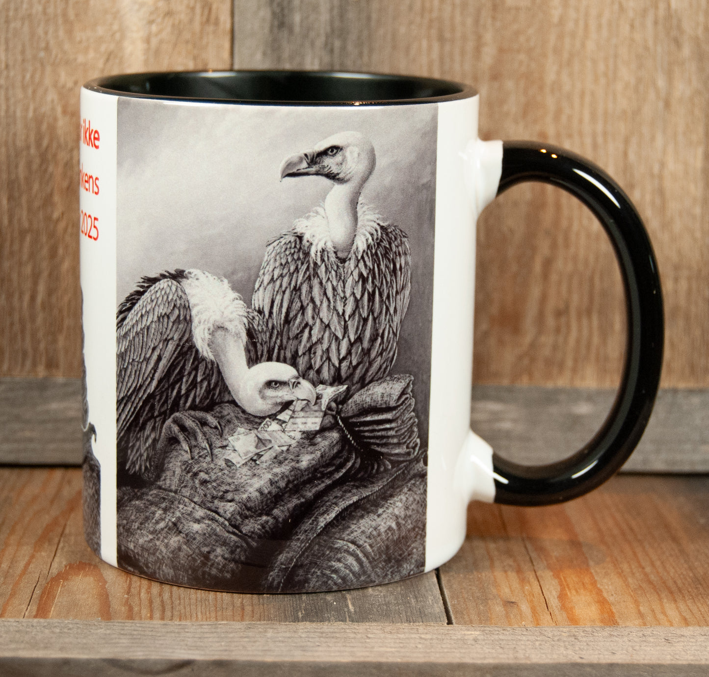 Kunstkopp - Kopp - Pengegribbene Svarthvit (325 ml, Svart)