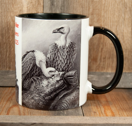 Kunstkopp - Kopp - Pengegribbene Svarthvit (325 ml, Svart)