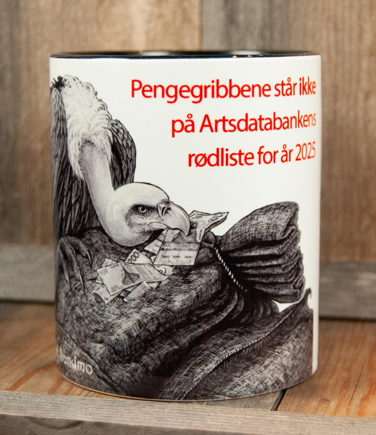 Kunstkopp - Kopp - Pengegribbene Svarthvit (325 ml, Svart)