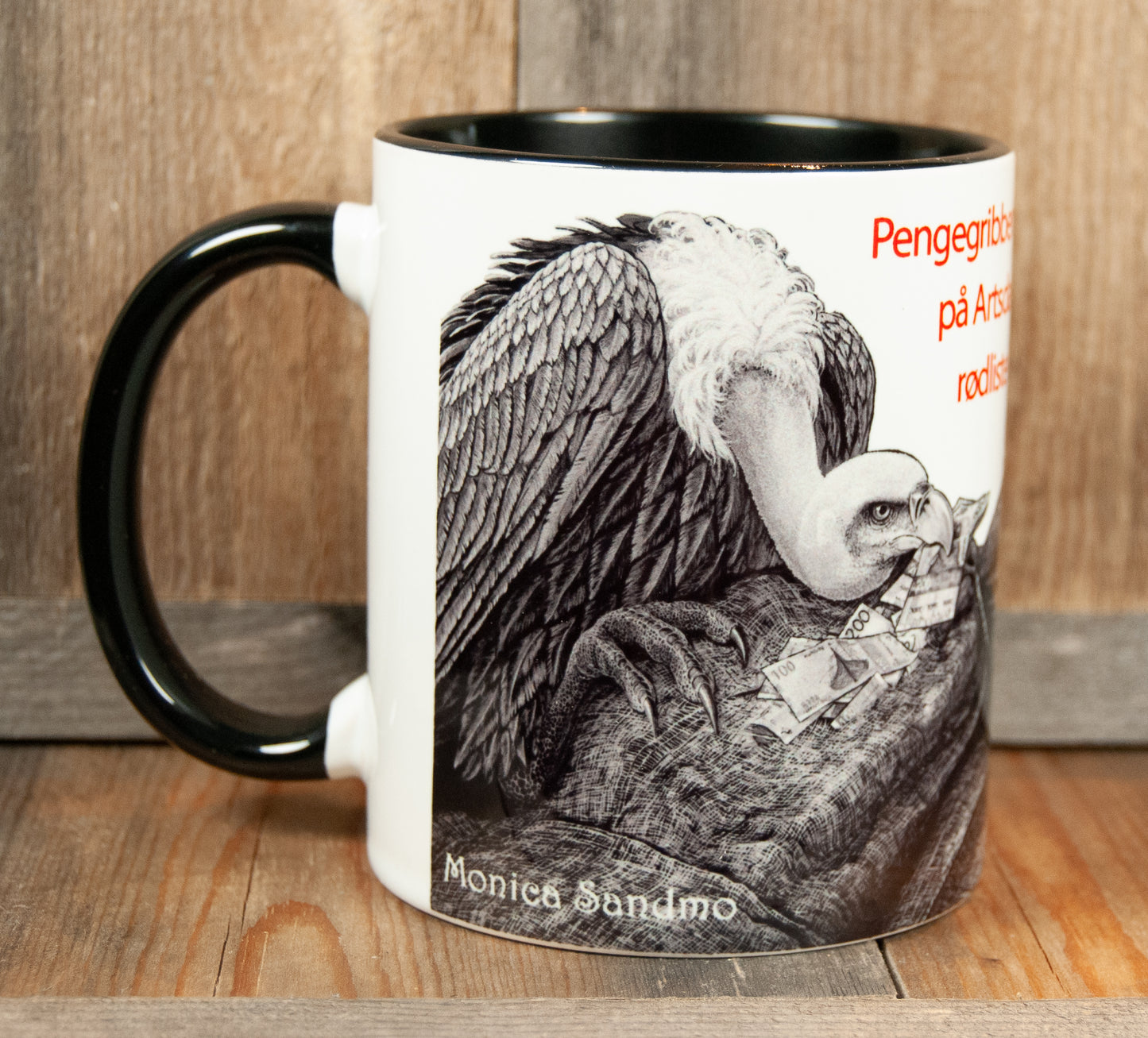 Kunstkopp - Kopp - Pengegribbene Svarthvit (325 ml, Svart)