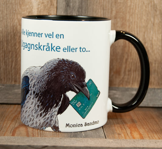 Kunstkopp - Kopp - Ugagnskråka (325 ml, Svart)