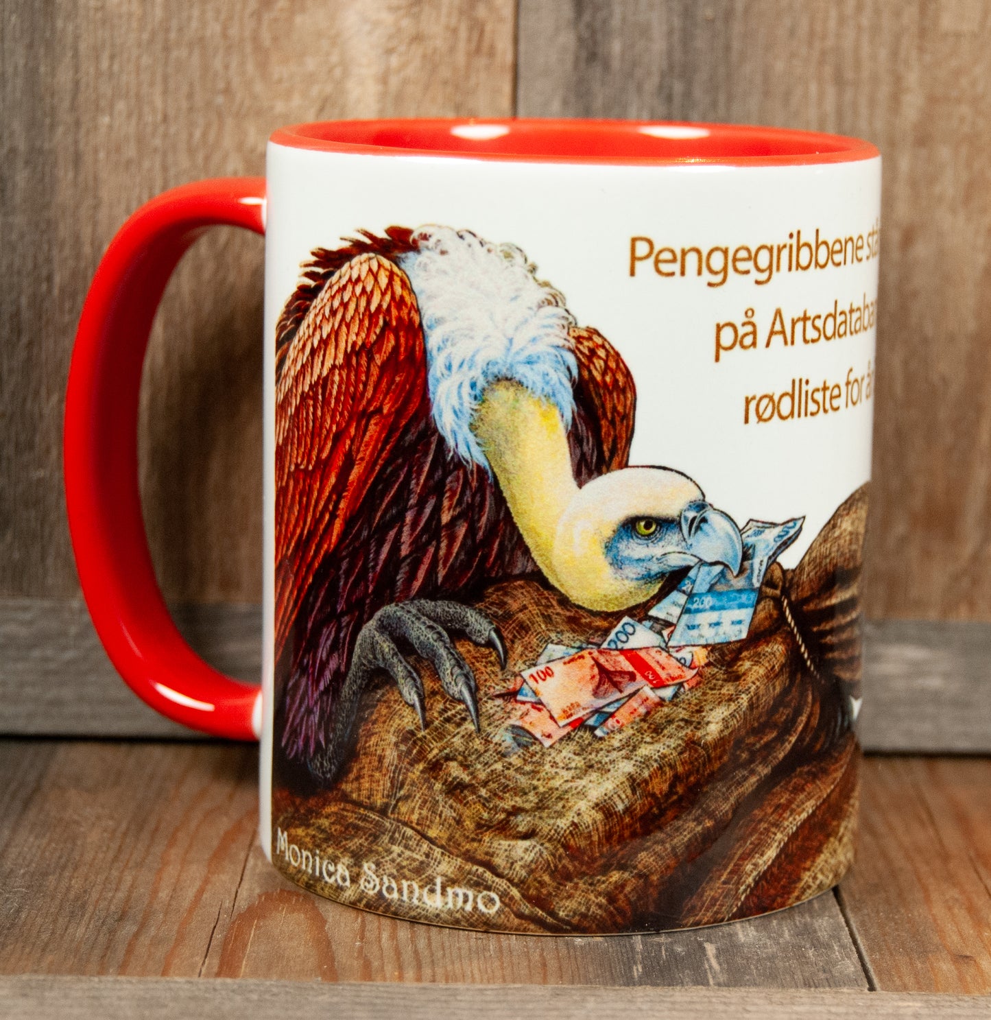 Kunstkopp - Kopp - Pengegribbene (325 ml, Rød)