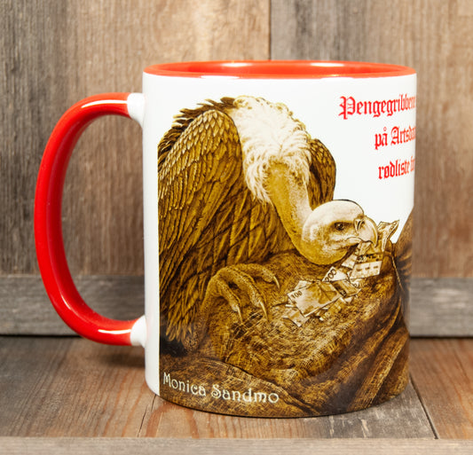 Kunstkopp Creepy Pengegribber - Rød innside 325ml