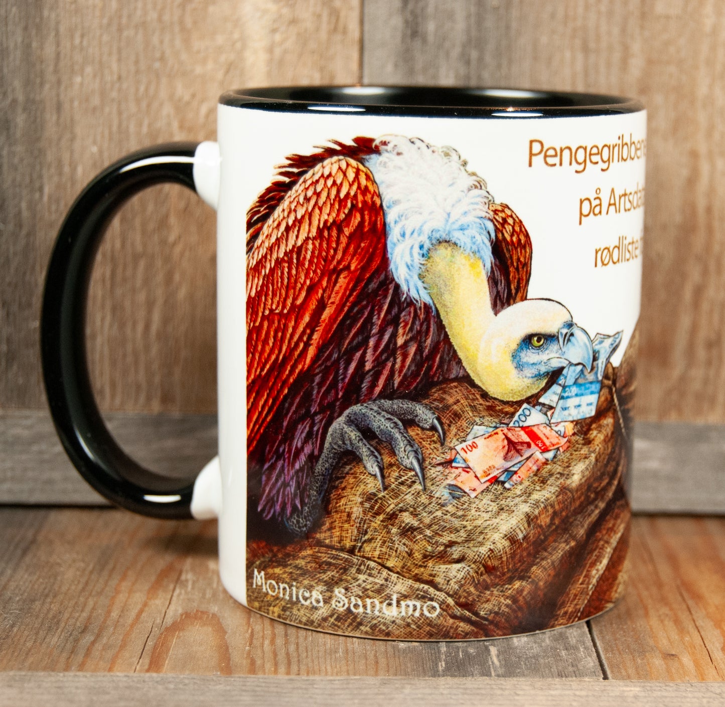 Kunstkopp - Kopp - Pengegribbene (325 ml, Svart)