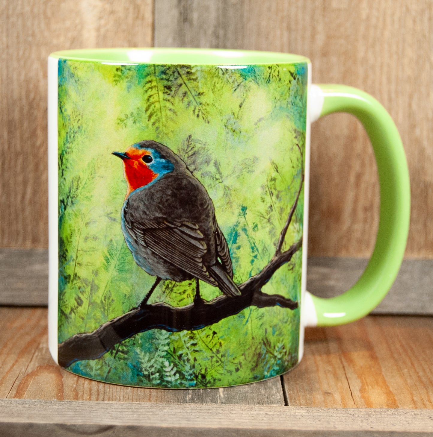 Kunstkopp Rødstrupen - Grønn innside 325ml