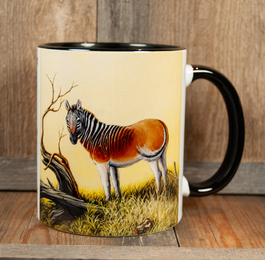 Kunstkopp Quagga - Svart hank og innside - kopp - 325ml