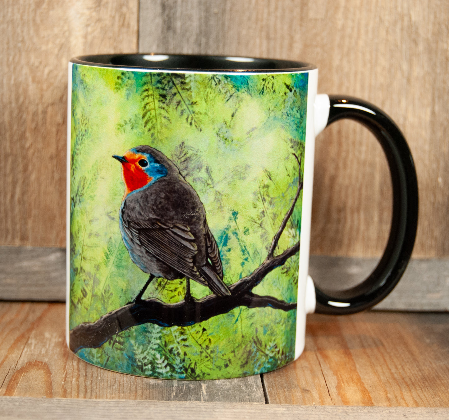 Kunstkopp Rødstrupen - Svart innside 325ml