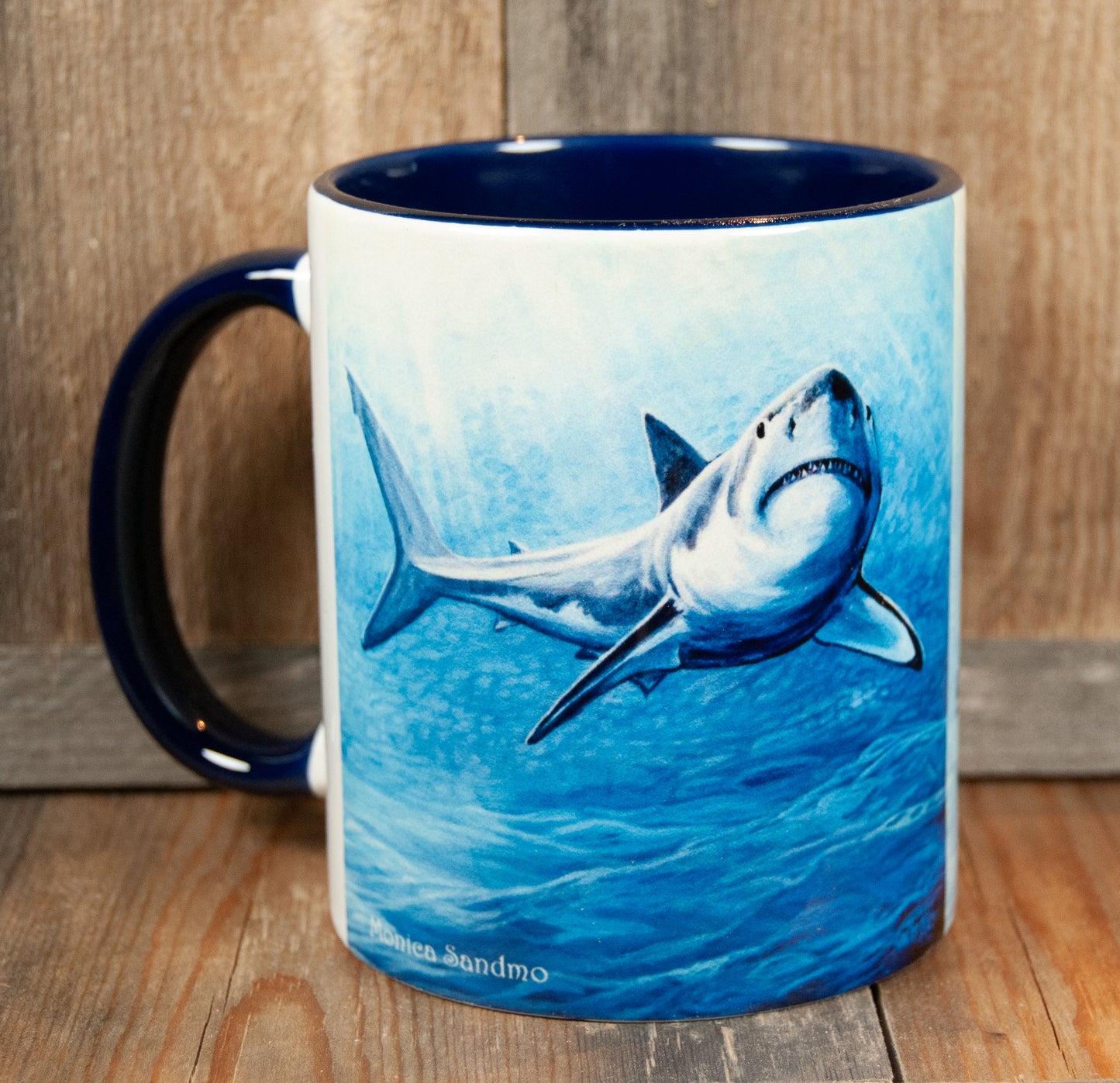 Kunstkopp - Hvithai (Blå)