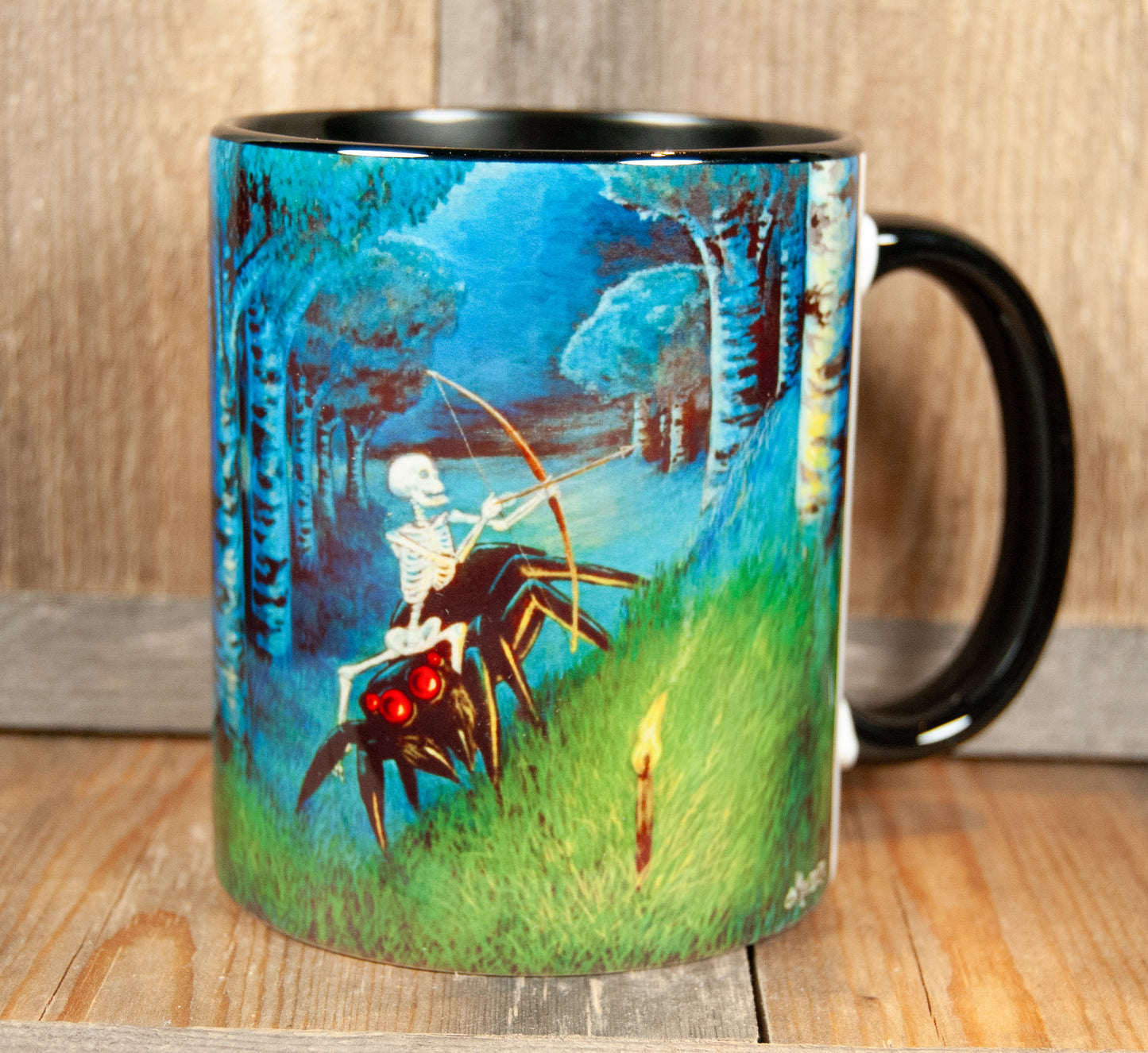 Kunstkopp - Edderkopprytter (Svart)