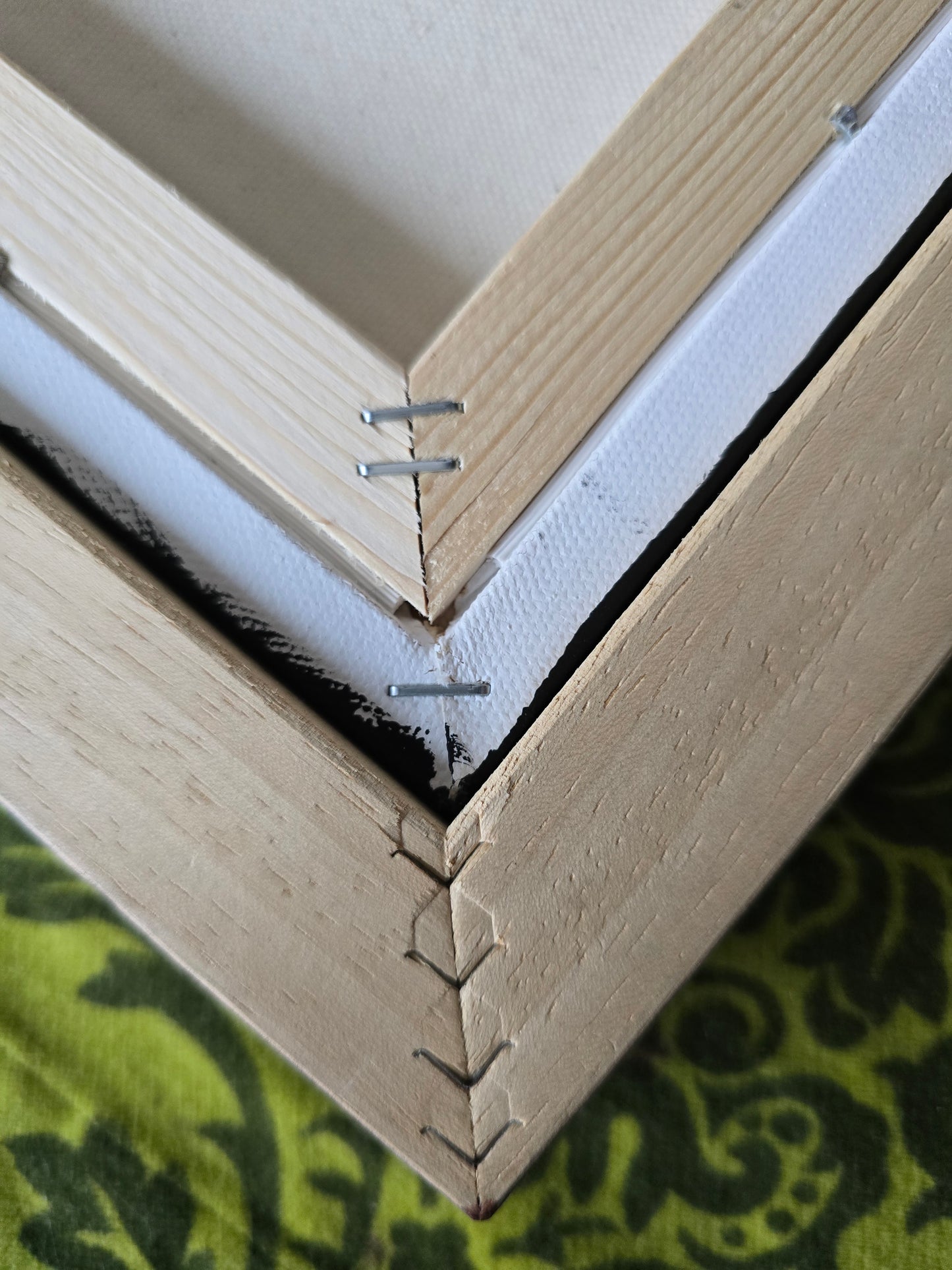 Originalt Akrylmaleri - Tanken bak, Innrammet 45,5 cmx 45.5 cm