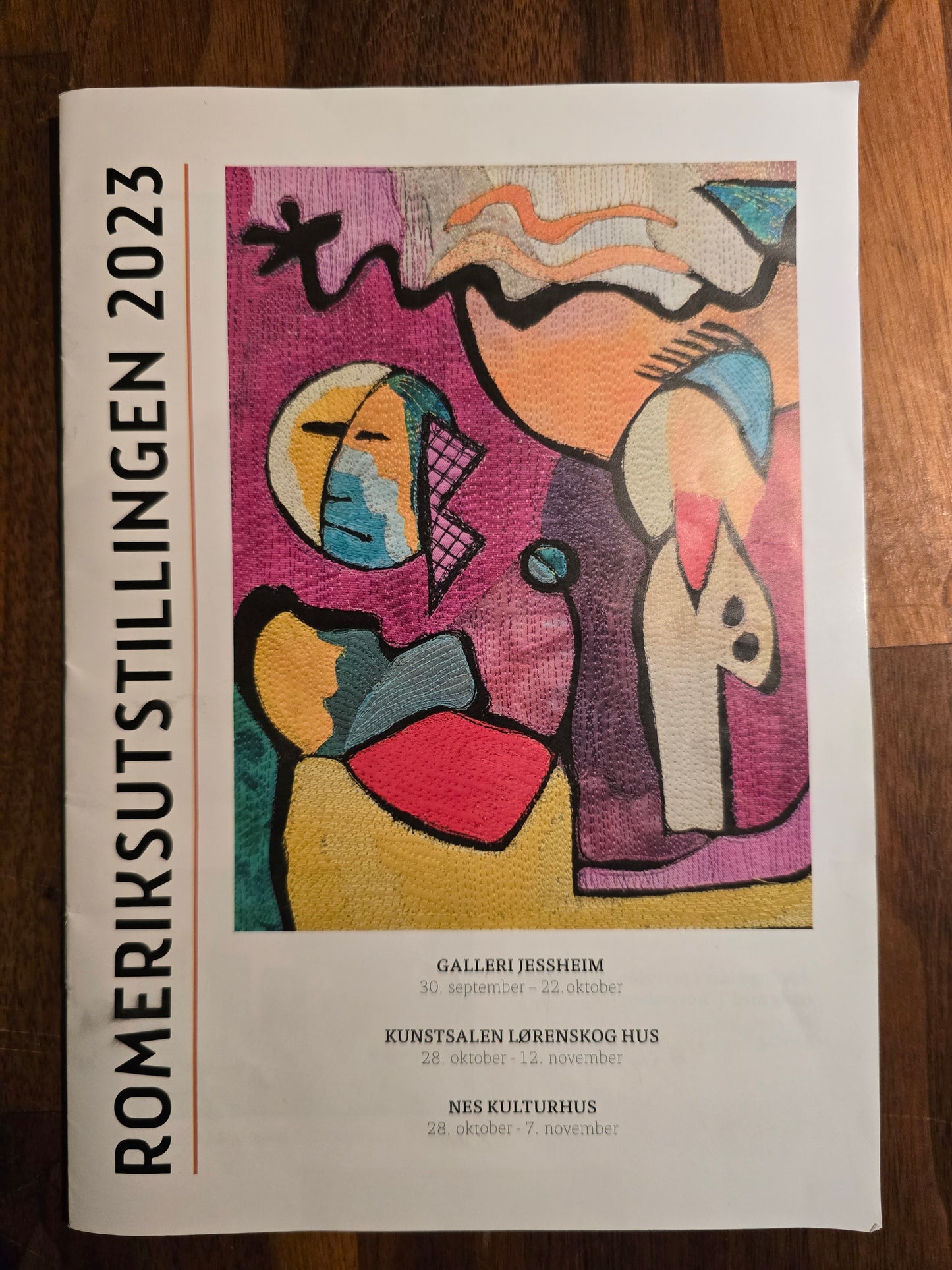 Originalt Akrylmaleri - Trebukkene Bruse. Innrammet 65,5 cmx 85.5 cm