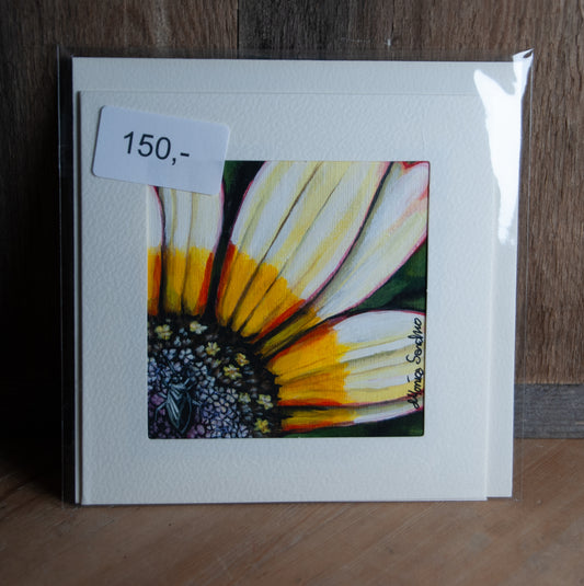 Ringkrage med Insekt - Håndmalt Unikt Akrylkort