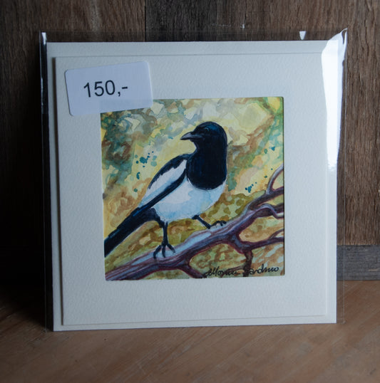 Håndmalt Akvarellkort - Skjæra - Unikt Kunstkort