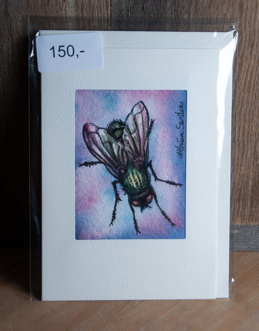 Flua - Håndmalt Unikt Akvarellkort