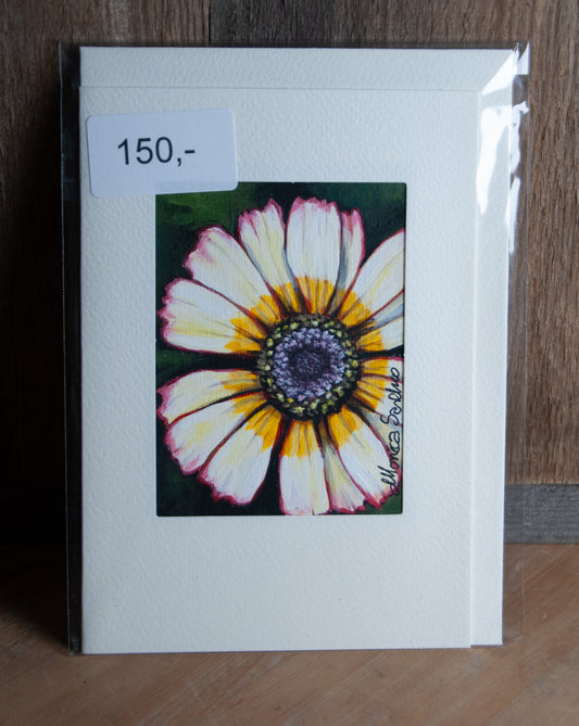 Håndmalt Akrylkort Ringkrage - Unikt Kort