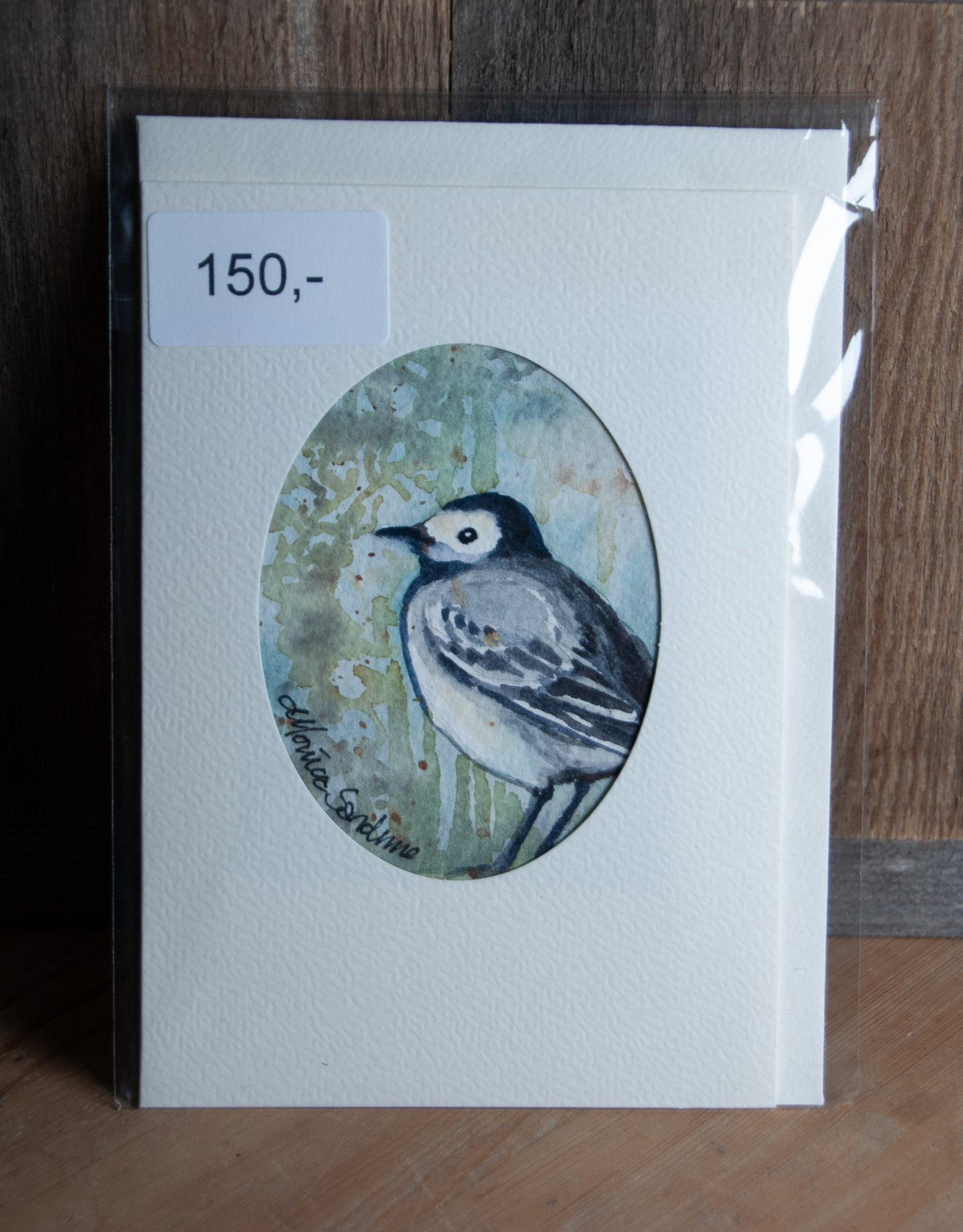 Håndmalt Akvarellkort Linerle - Unikt Kort