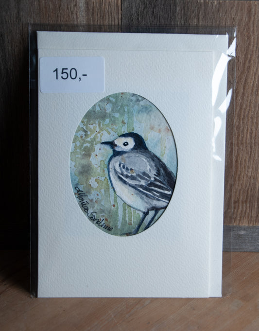 Håndmalt Akvarellkort Linerle - Unikt Kort