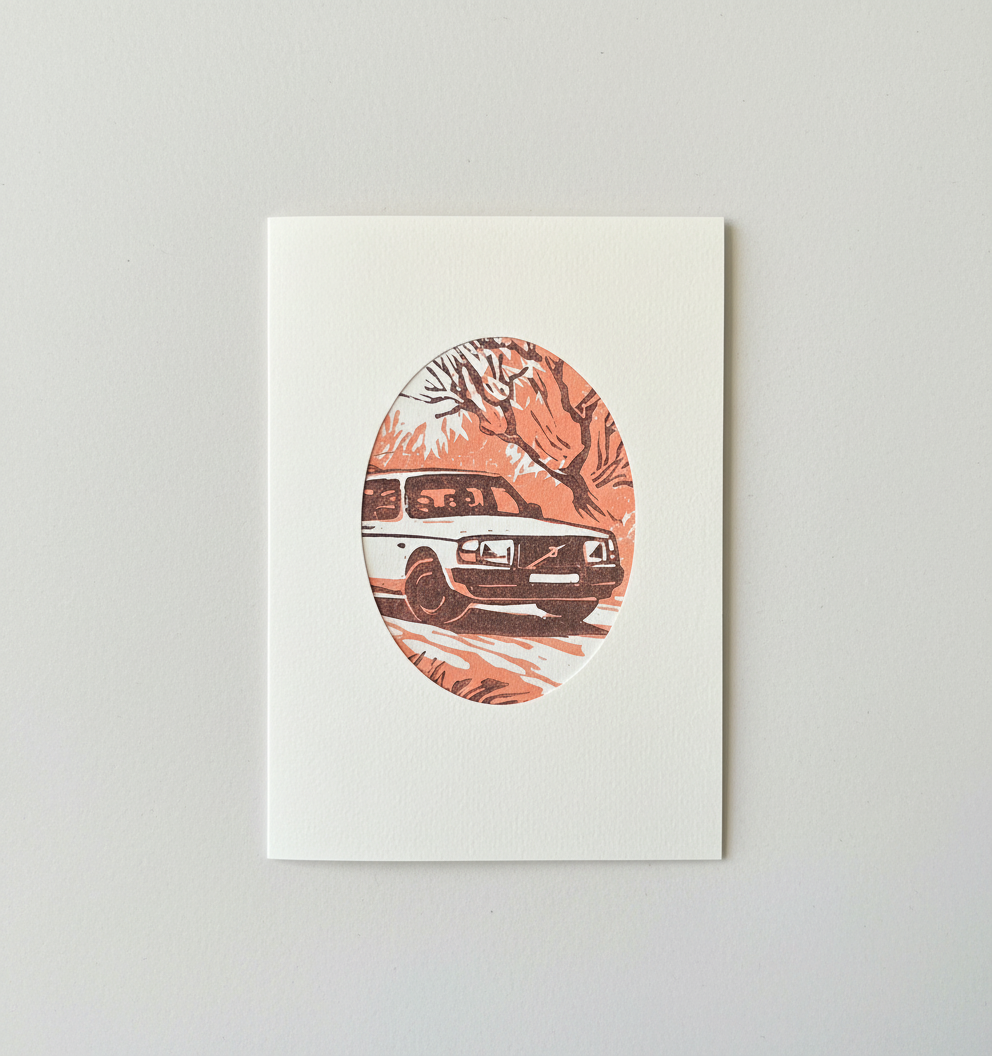 Volvo 240 Linotrykk Banner